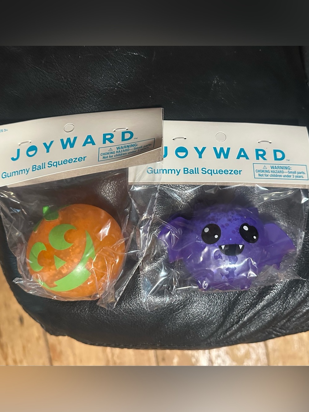 Joyward Gummy Ball Squeezer- Halloween Duo- Bat and Jack O Lantern fidget toy